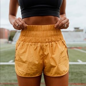 Free People The Way Home Short in Varsity Gold Size L